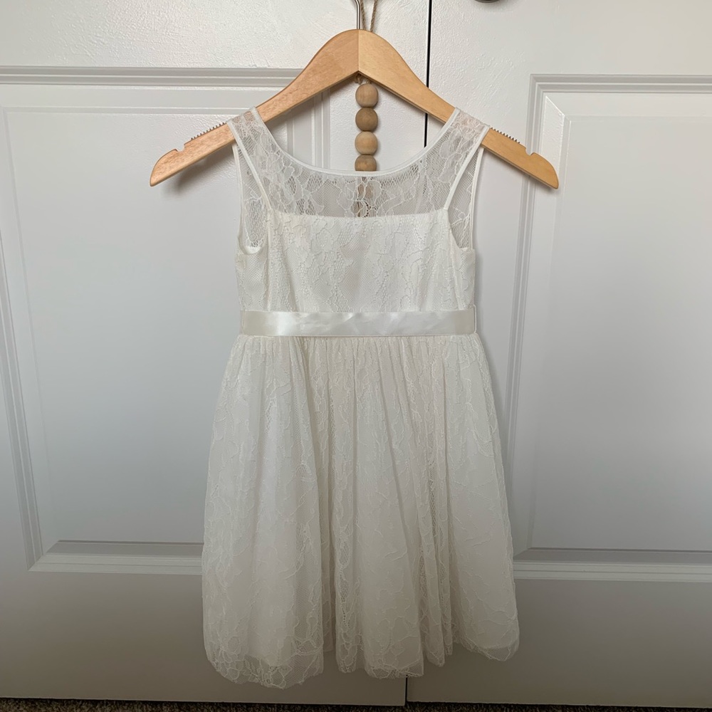 David’s Bridal Flower Girl Lace Dress